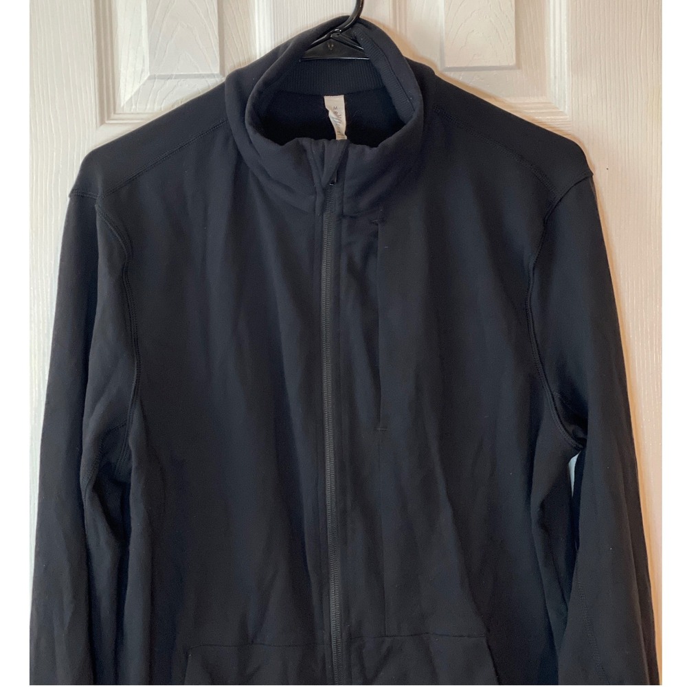 Lululemon Athletica Mens Sojourn Jacket Black Full Zip Mock‎ Neck Size M H6 - Picture 2 of 15